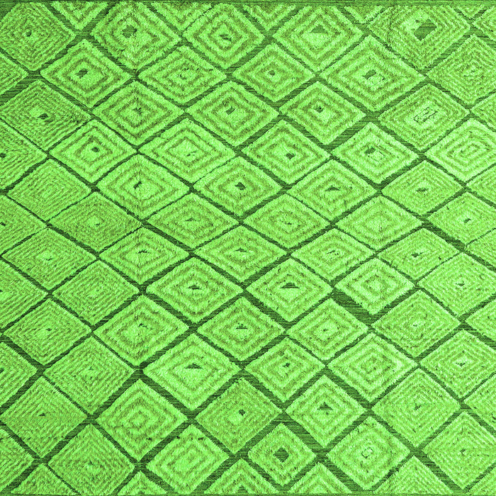 Square Machine Washable Abstract Green Modern Area Rugs, wshabs4599grn