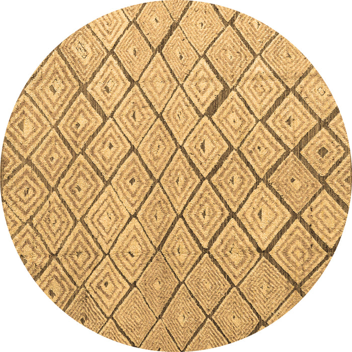 Round Machine Washable Abstract Brown Modern Rug, wshabs4599brn