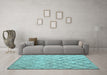 Machine Washable Abstract Light Blue Modern Rug in a Living Room, wshabs4599lblu