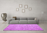 Machine Washable Abstract Purple Modern Rug, wshabs4599pur