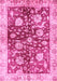 Machine Washable Oriental Pink Traditional Rug, wshabs459pnk