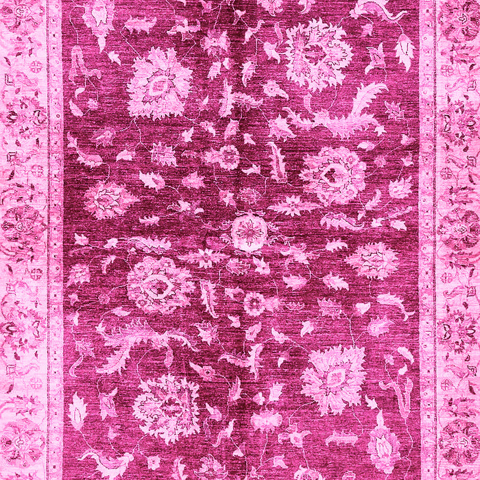 Machine Washable Oriental Pink Traditional Rug, wshabs459pnk