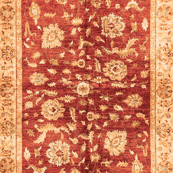 Machine Washable Oriental Orange Traditional Area Rugs, wshabs459org