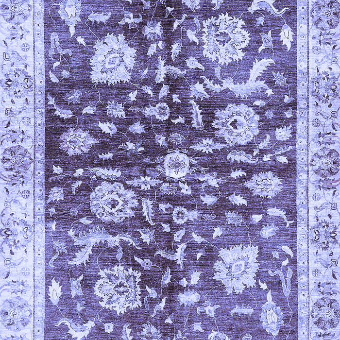 Machine Washable Oriental Blue Traditional Rug, wshabs459blu