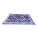 Sideview of Machine Washable Oriental Blue Traditional Rug, wshabs459blu