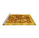 Sideview of Machine Washable Oriental Yellow Traditional Rug, wshabs459yw