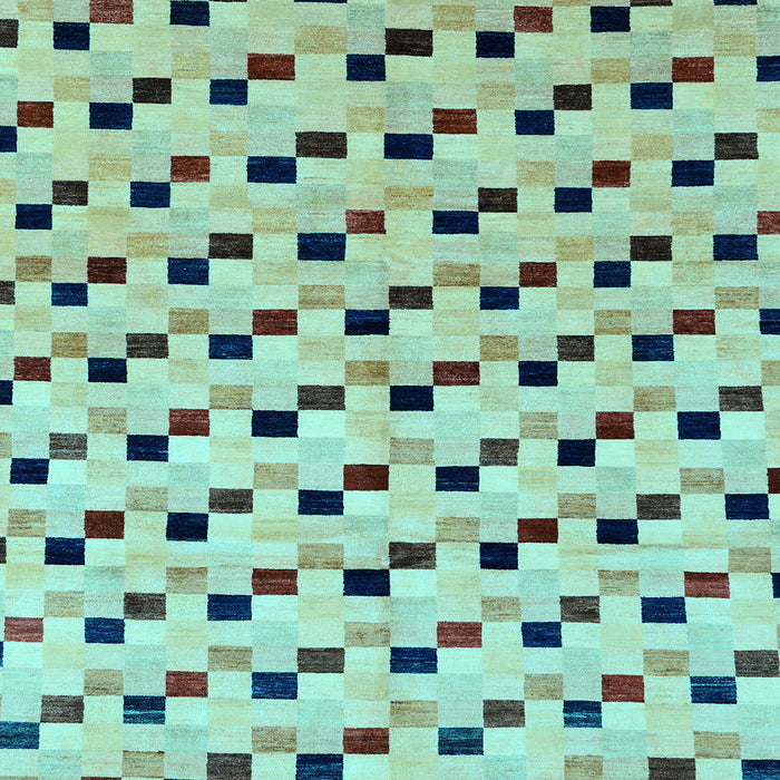 Square Abstract Light Blue Modern Rug, abs45lblu