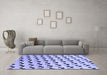 Machine Washable Abstract Blue Modern Rug in a Living Room, wshabs45blu