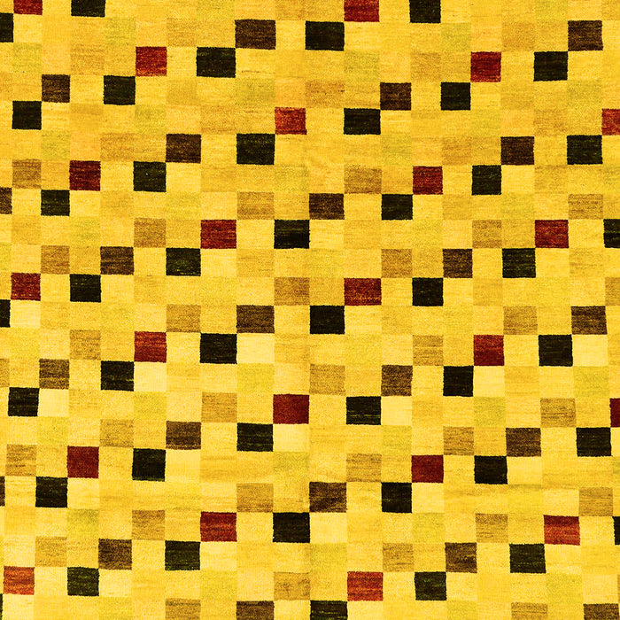 Abstract Yellow Modern Rug, abs45yw