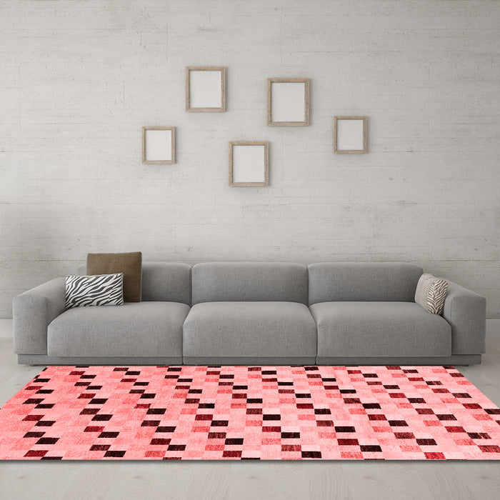 Modern Red Washable Rugs