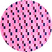 Round Machine Washable Abstract Pink Modern Rug, wshabs45pnk