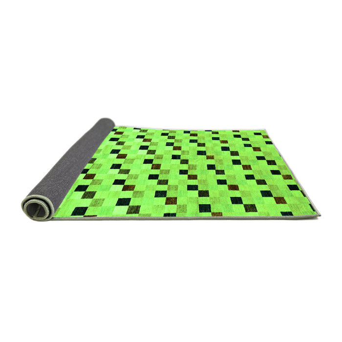 Sideview of Abstract Green Modern Rug, abs45grn
