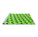 Sideview of Machine Washable Abstract Green Modern Area Rugs, wshabs45grn