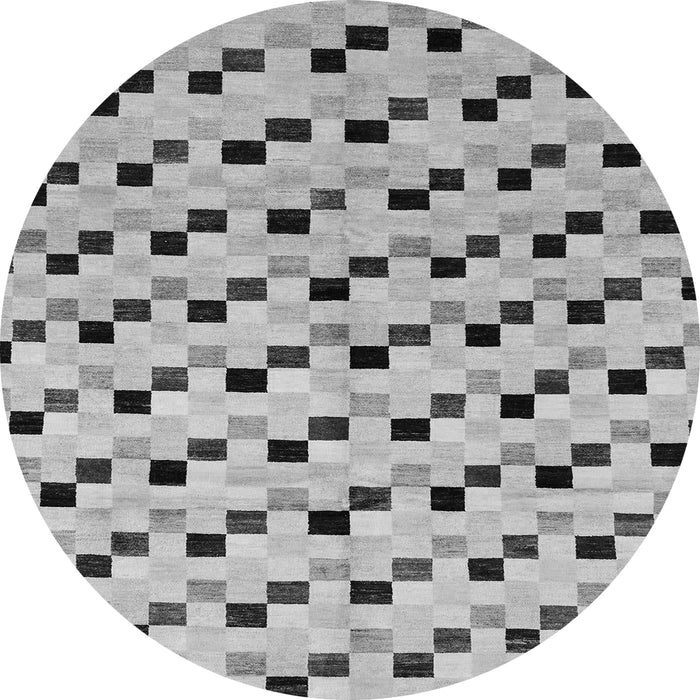 Round Machine Washable Abstract Gray Modern Rug, wshabs45gry