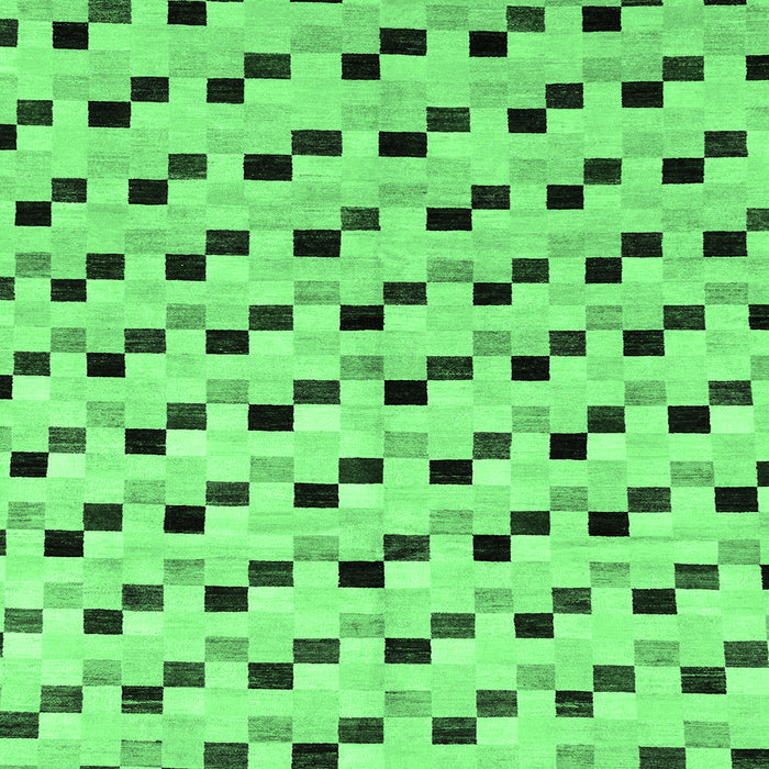 Square Abstract Emerald Green Modern Rug, abs45emgrn