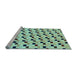 Sideview of Machine Washable Abstract Light Blue Modern Rug, wshabs45lblu