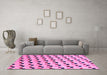 Machine Washable Abstract Pink Modern Rug in a Living Room, wshabs45pnk