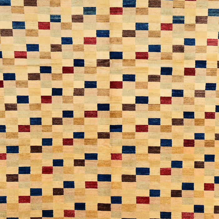 Square Abstract Chrome Gold Yellow Modern Rug, abs45