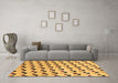 Machine Washable Abstract Brown Modern Rug in a Living Room,, wshabs45brn