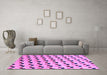 Machine Washable Abstract Purple Modern Area Rugs in a Living Room, wshabs45pur