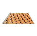 Sideview of Machine Washable Abstract Orange Modern Area Rugs, wshabs45org