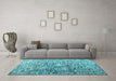 Machine Washable Abstract Light Blue Modern Rug in a Living Room, wshabs4600lblu