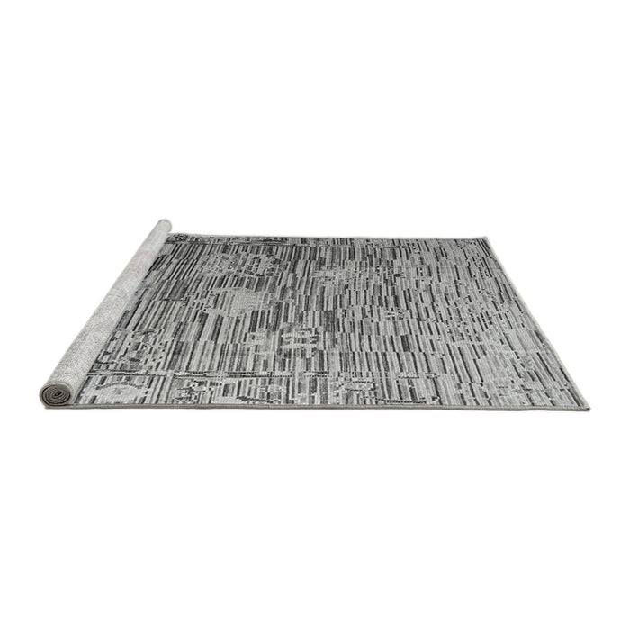 Sideview of Machine Washable Abstract Gray Modern Rug, wshabs4600gry