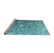 Sideview of Machine Washable Abstract Light Blue Modern Rug, wshabs4600lblu