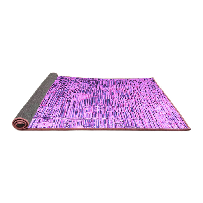 Sideview of Abstract Purple Modern Rug, abs4600pur