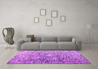 Machine Washable Abstract Purple Modern Rug, wshabs4600pur