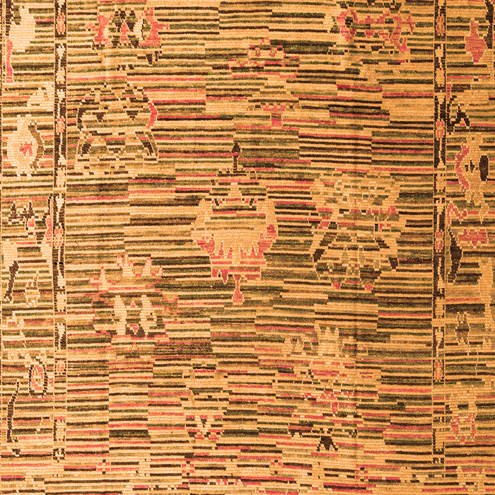 Machine Washable Abstract Orange Modern Area Rugs, wshabs4600org