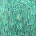 Square Machine Washable Abstract Turquoise Modern Area Rugs, wshabs4600turq