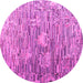 Round Abstract Pink Modern Rug, abs4600pnk