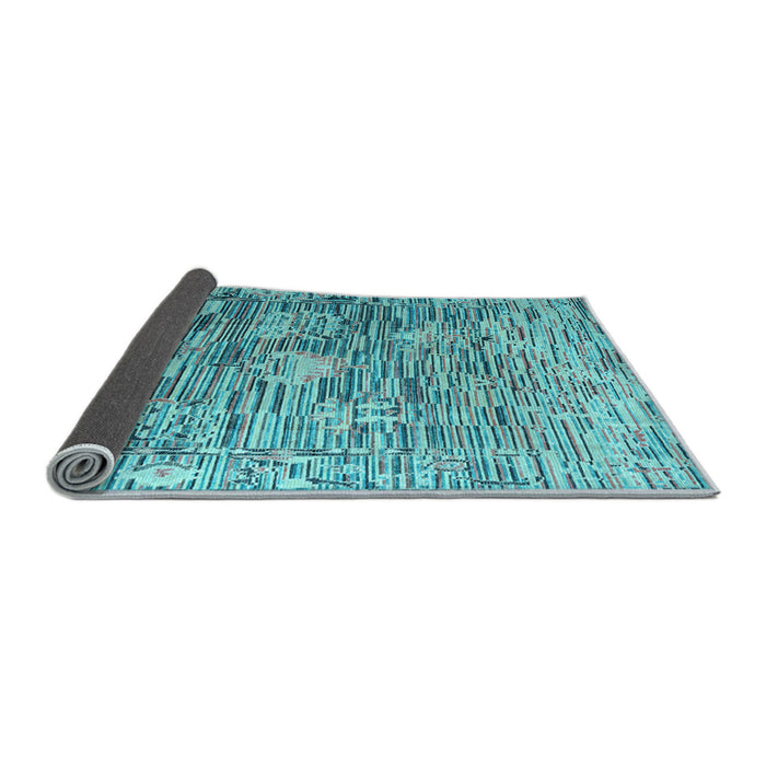 Sideview of Abstract Light Blue Modern Rug, abs4600lblu