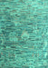 Machine Washable Abstract Turquoise Modern Area Rugs, wshabs4600turq