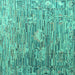 Square Abstract Turquoise Modern Rug, abs4600turq