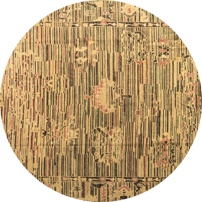 Round Machine Washable Abstract Brown Modern Rug, wshabs4600brn