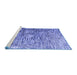 Sideview of Machine Washable Abstract Blue Modern Rug, wshabs4600blu