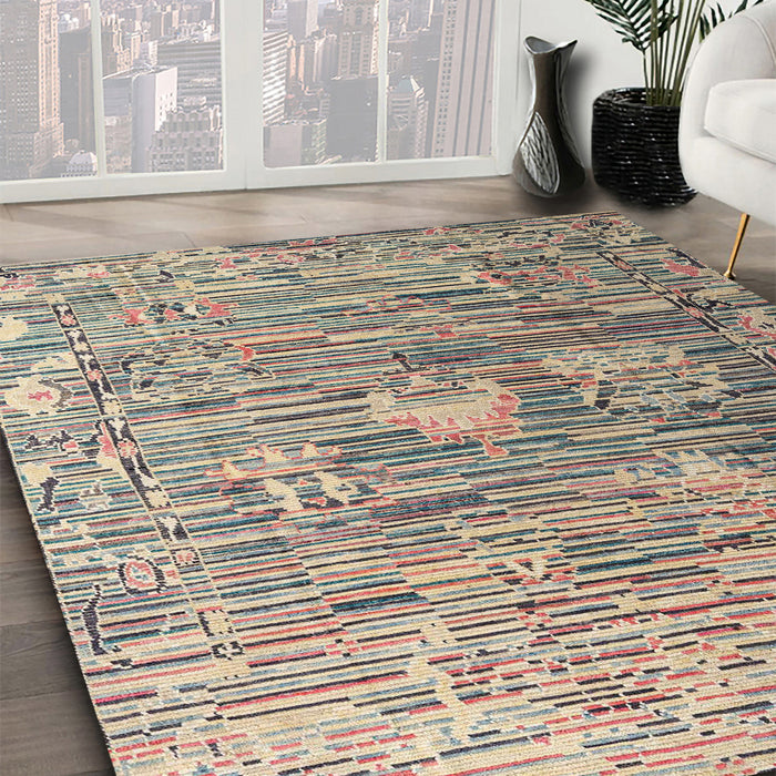 Machine Washable Abstract Puce Purple Rug in a Family Room, wshabs4600