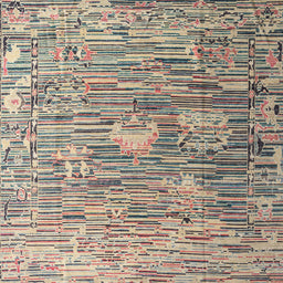 Square Abstract Puce Purple Modern Rug, abs4600