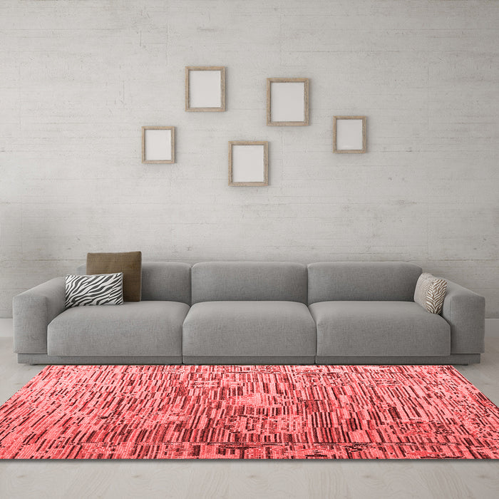 Modern Red Washable Rugs