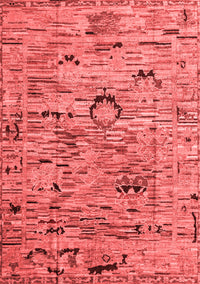 Abstract Red Modern Rug, abs4601red