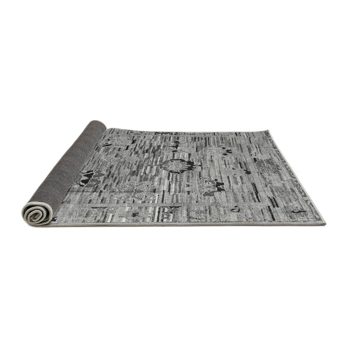 Sideview of Abstract Gray Modern Rug, abs4601gry