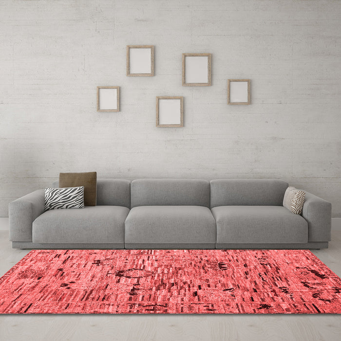 Modern Red Washable Rugs