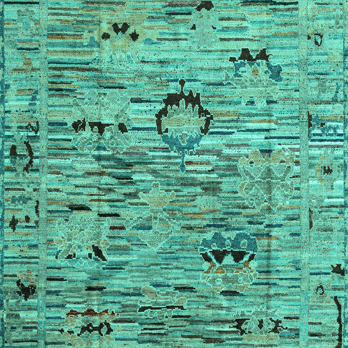 Abstract Turquoise Modern Rug, abs4601turq