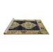 Sideview of Machine Washable Abstract Taupe Brown Rug, wshabs4602