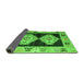 Sideview of Abstract Green Modern Rug, abs4602grn