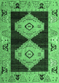 Abstract Emerald Green Modern Rug, abs4602emgrn