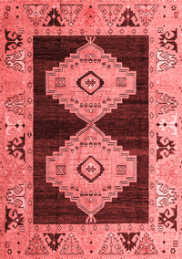 Abstract Red Modern Rug, abs4602red