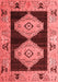 Abstract Red Modern Area Rugs